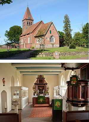 Die Bilder zeigen die St. Pauli Kirche von Flögeln und deren Altarraum. 

Quelle: www.floegeln.de